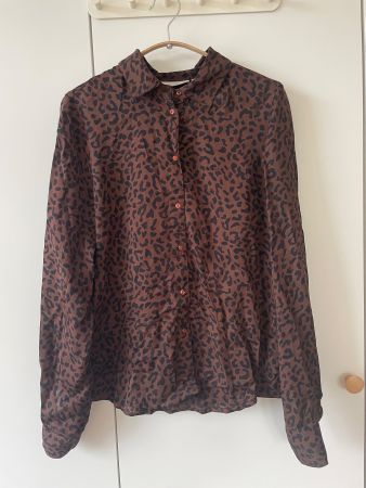 Minimum Damen Bluse mit Leo-Muster / Leopard Print – Gr. 34