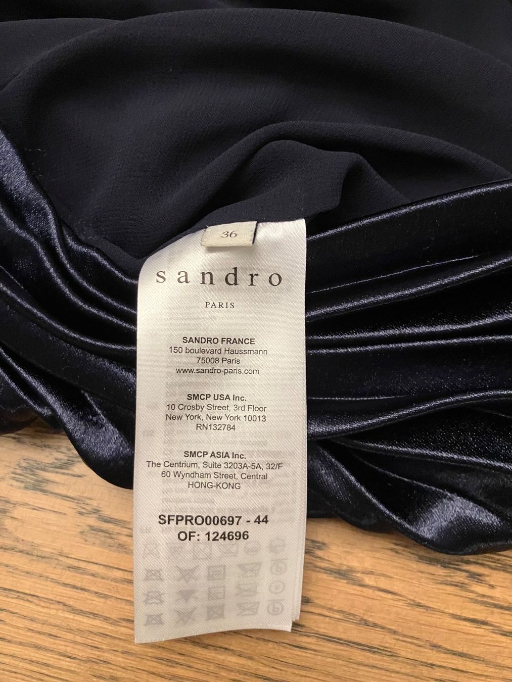 Sandro Vestiti: Sandro - robe de soirée bleue nuit décolleté dos – Usato da Vich venduto da SophieCo 6
