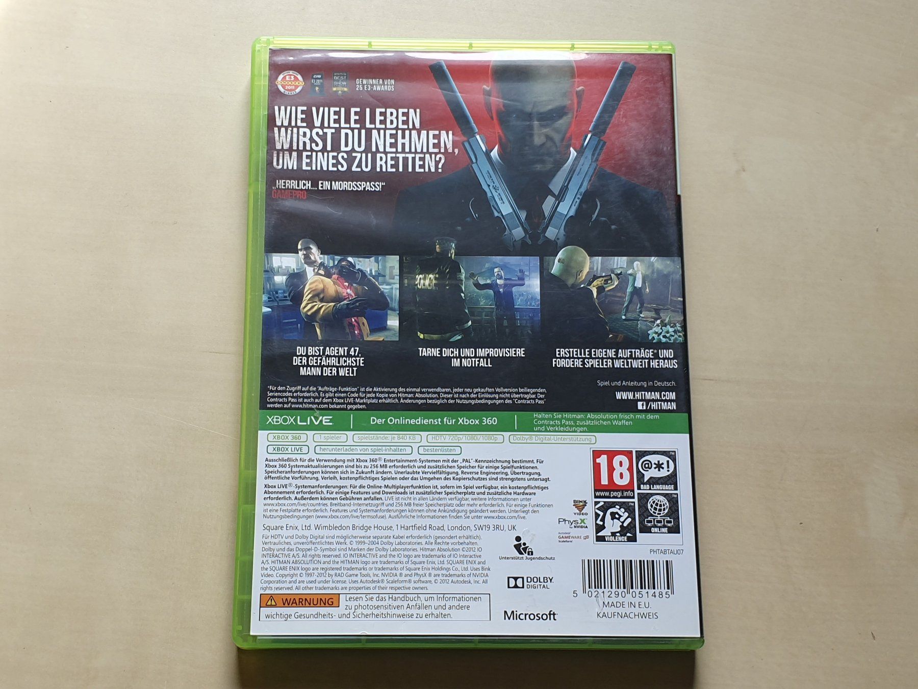 Microsoft Spiele: Hitman – Gebraucht aus Stansstad von collectorsshop 1