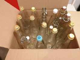 16 Glasflaschen