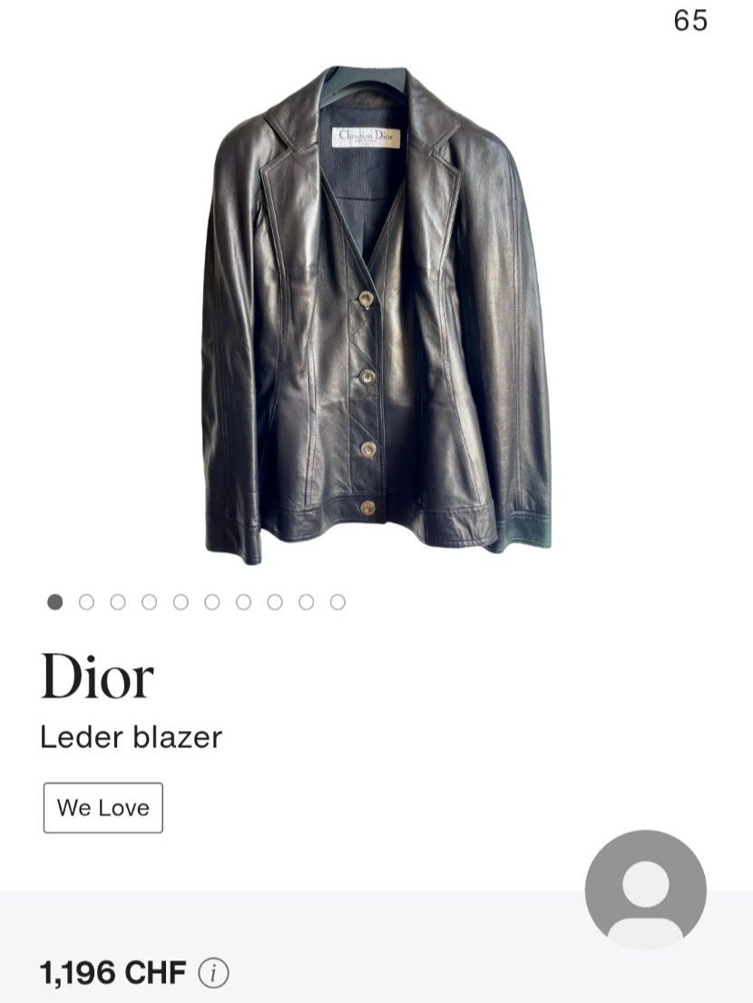 Dior Giacche: Dior Blazer echt Leder wie neu – Nuovo (secondo la descrizione) da Zollikon venduto da Galaxycana