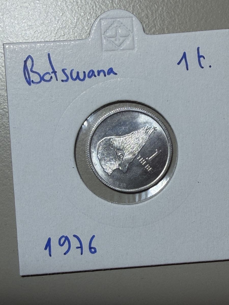 Tutti le monete: Botswana - 1 Thebe - 1976 – Usato da Payerne venduto da Mike1682