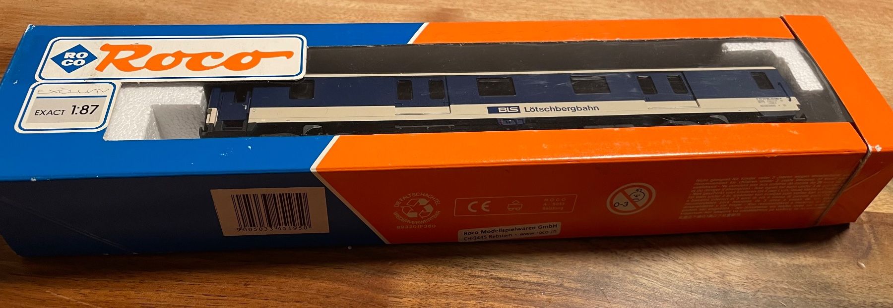 Roco Modellini di ferrovie: Roco 45195 Gepäckwagen BLS – Usato da Staad SG venduto da 4566patrick