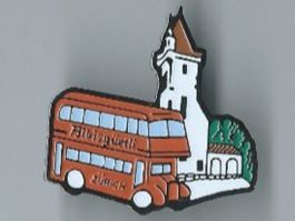 Albisgüetli Doppeldecker Bus Souvenir Top! Pin