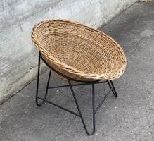 1950er Jahre Korbgeflecht Sessel im Stil v. Mathieu Mategot