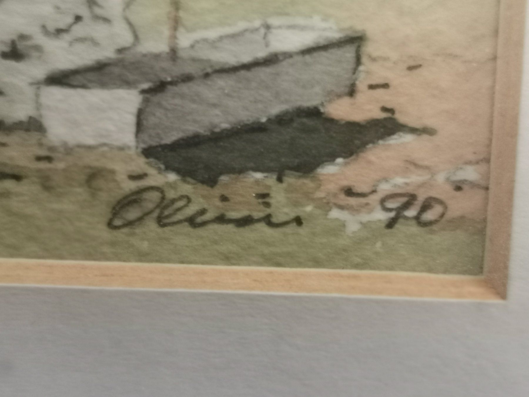 Gemälde: AQUARELLE SIGNÉE ET DATÉE 90 – Gebraucht aus Genève von Qanil77 3