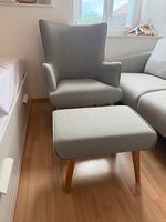 Fauteuil et repose-pieds