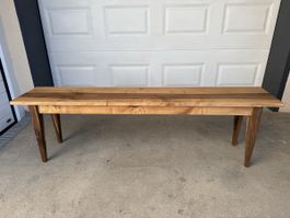 Schönes Bänkli massiv Nussbaumholz frisch geölt 170x32x48