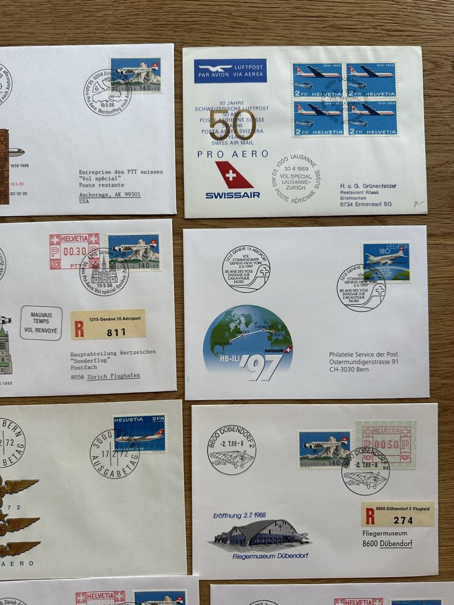 Tous les timbres: Schweiz - 24x Flugpost FDC – D'occasion à Schmitten / FR par Samsara169 3