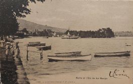 ROLLE & l'Ile de La Harpe - Bateau à vapeur - 1905