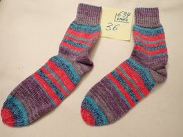 Handgestrickte Wollsocken 6 Fädig  Gr: 36  (634 )