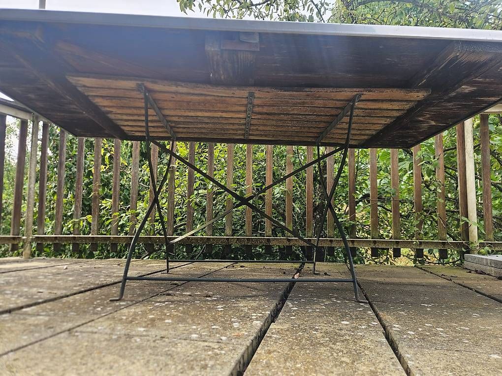 Tables: Gartentisch mit Chromstahlplatte – D'occasion à Kaltenbach par Sebiii14 2