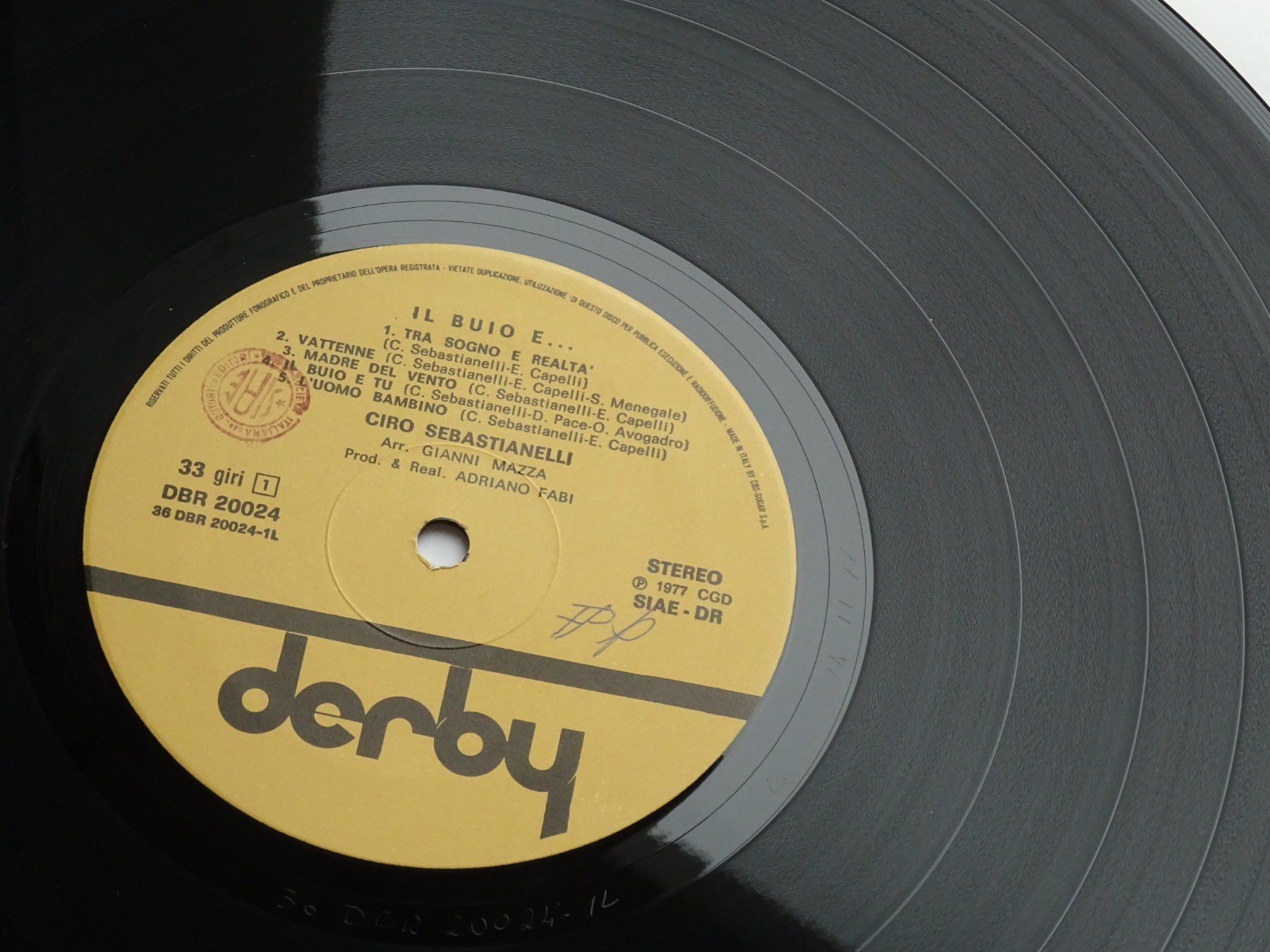 Dischi in vinile: LP Ciro Sebastianelli - Il Buio E... von 1977 – Usato da Birmenstorf venduto da Poweroldies 5