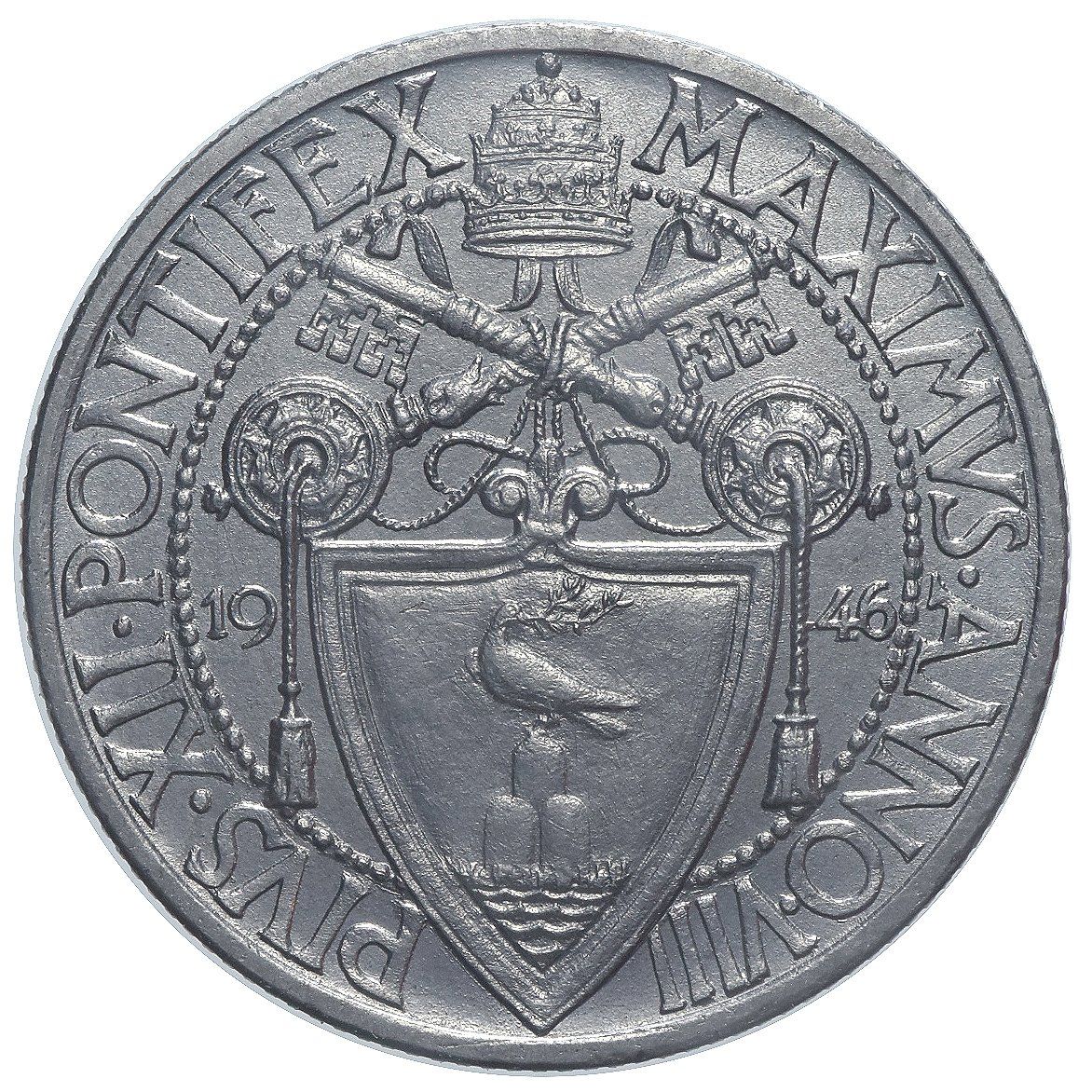 Tutti le monete: Vaticano, 1 Lira 1946, R! – Usato da Lugano venduto da Numisartes 1