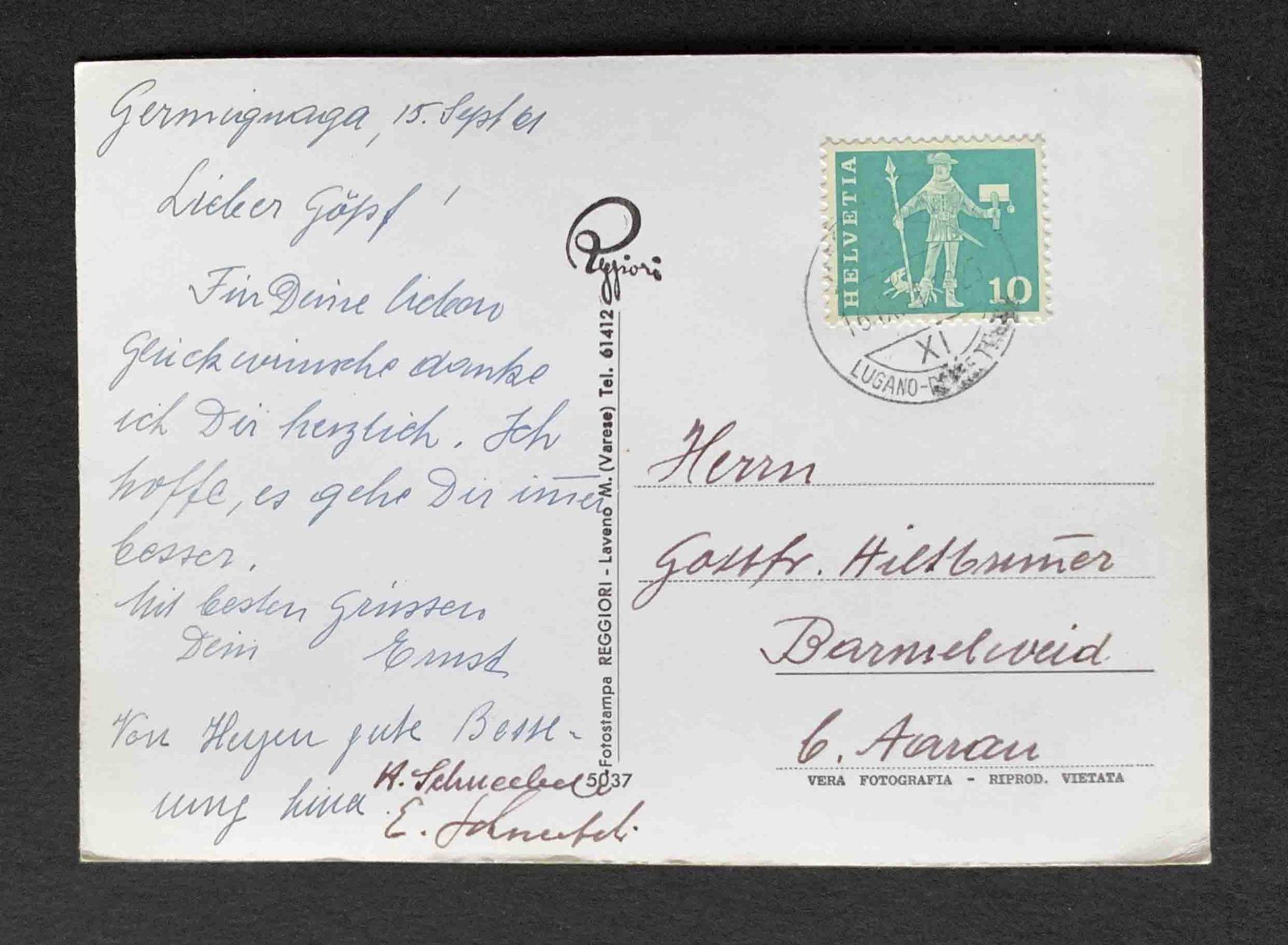 Cartoline postali: AK Luino e Germignano Lago Maggiore – Usato da Goldau venduto da artelier1 1