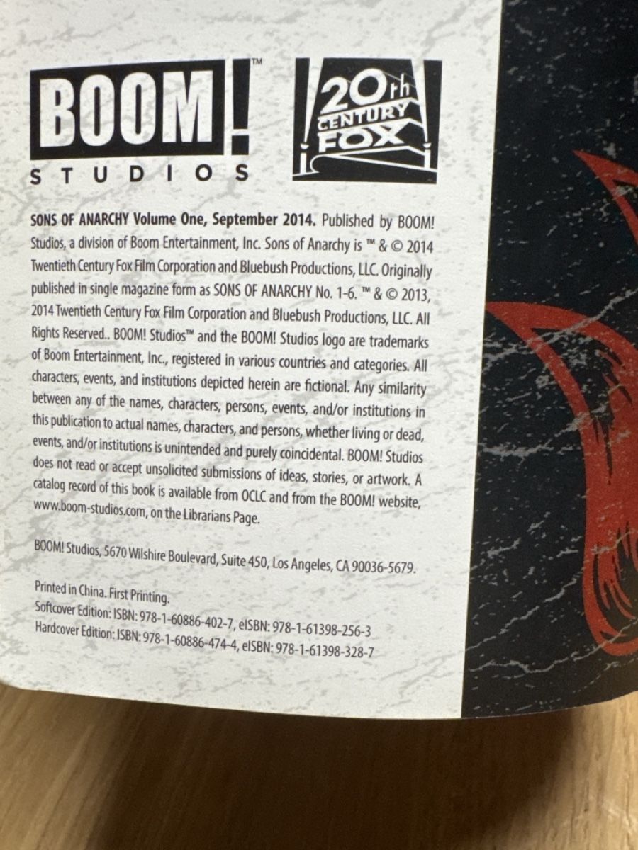 Fumetti: Sons of Anarchy Comic, Band 1 – Usato da Kestenholz venduto da smsale23 2