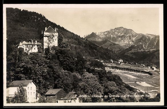Ansichtskarten: AK Châtelard, Château du Châtelard et Rochers de Naye – Gebraucht aus Berlin von bartko-reher