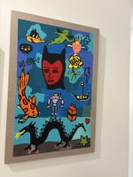 Painting by JPMEYER original art dragon fish devil 50x70cm