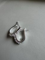 Silber-Creolen mit Zirkonia Steinen, 925