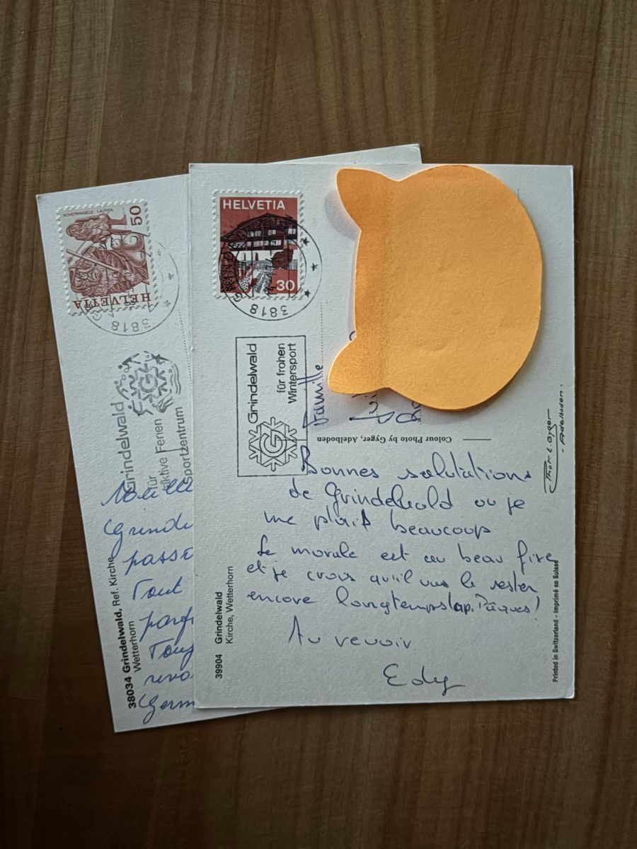 Cartoline postali: AK von Grindelwald Kirche – Usato da Rümlang venduto da Kartenpost1 1