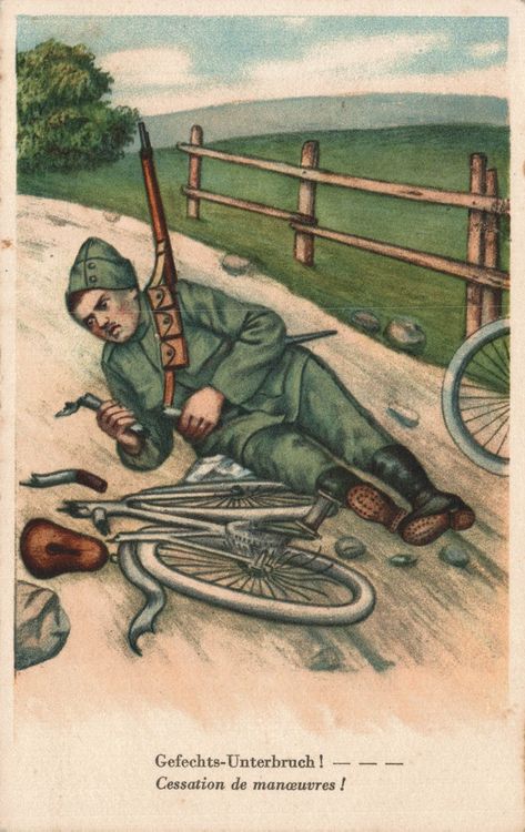 Gefechts-Unterbruch, gestürzter Radfahrer | Kaufen auf Ricardo