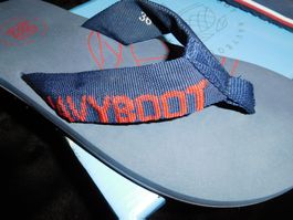 Tolle NAVYBOOT Flip - Flops Zehen Sandalen Gr. 36 blau rot