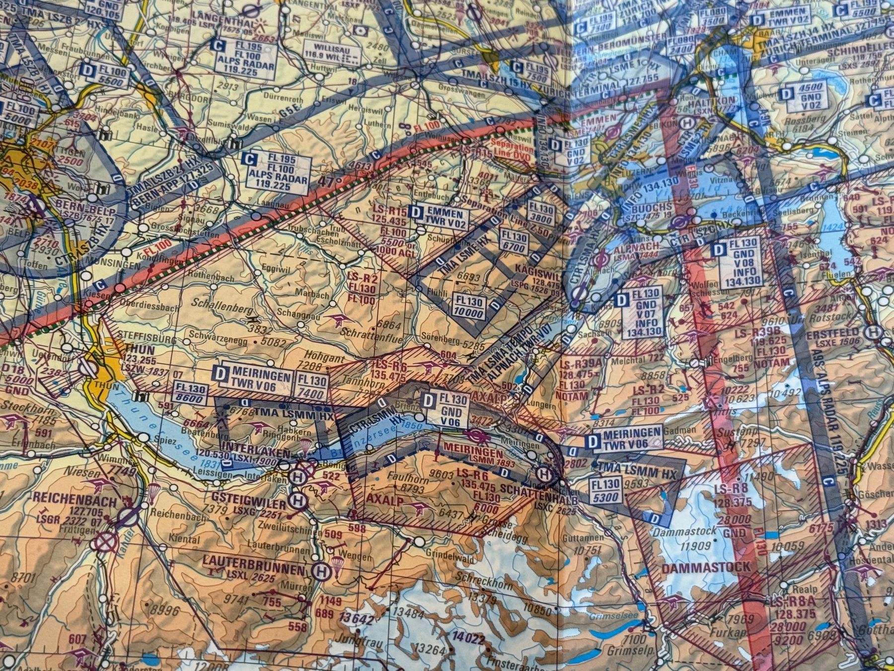 Landkarten & Atlanten: Flugkarte Mil Airspace Chart - Schweizer Luftwaffe – Gebraucht aus Brütten von Hst1 5