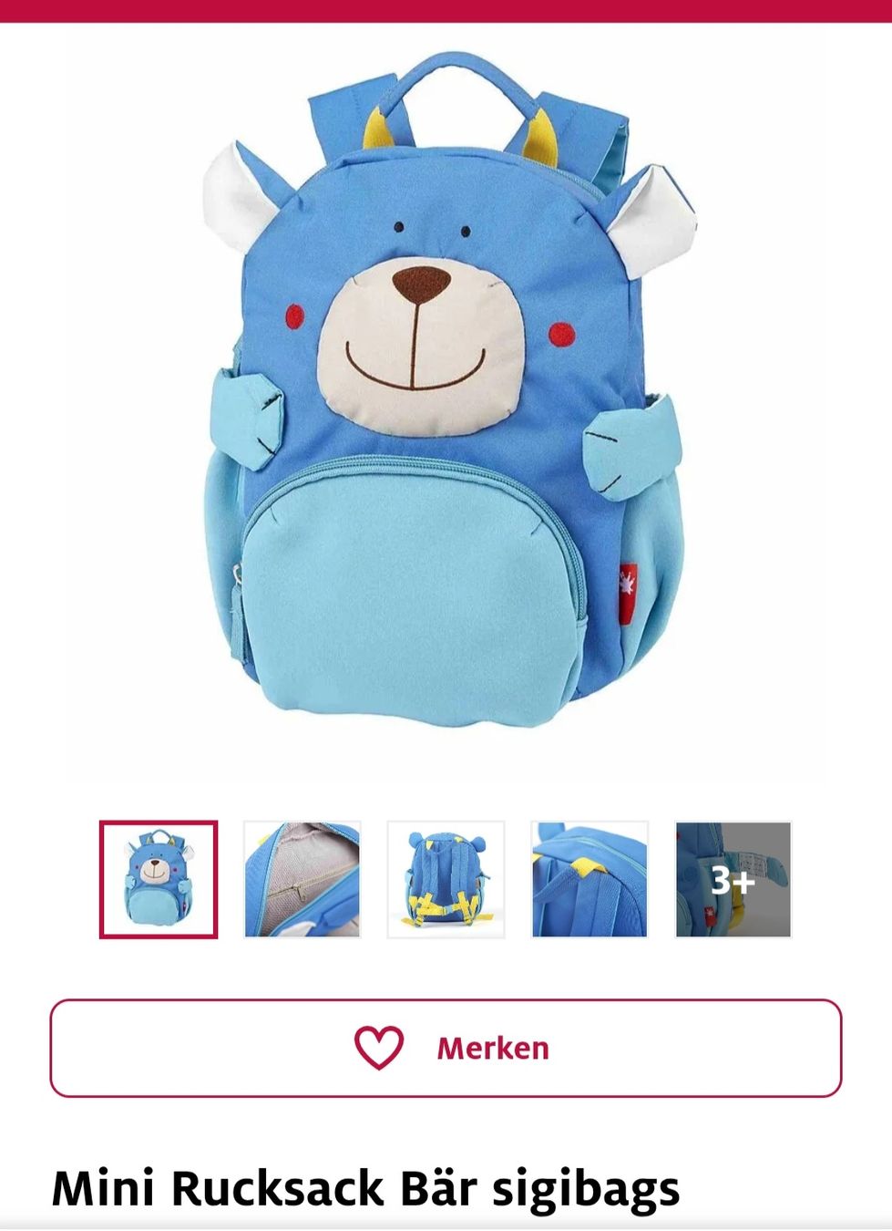 Sigikid Borse & Zaini: Sigikid Kindergarten - Rucksack Bär – Usato da Otelfingen venduto da Amors