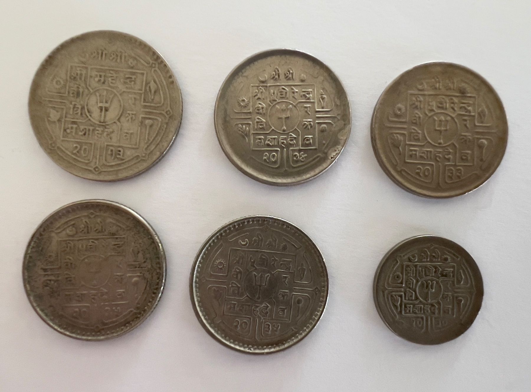 Tutti le monete: Nepal 6 Münzen ab 1956 – Usato da Adliswil venduto da 0ml4t 1