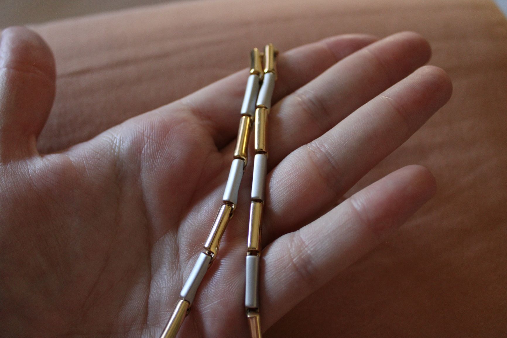 Catenine: Two toned Necklace, with Swarovski Crystals – Nuovo (secondo la descrizione) da Zürich venduto da nir_n9jc 4