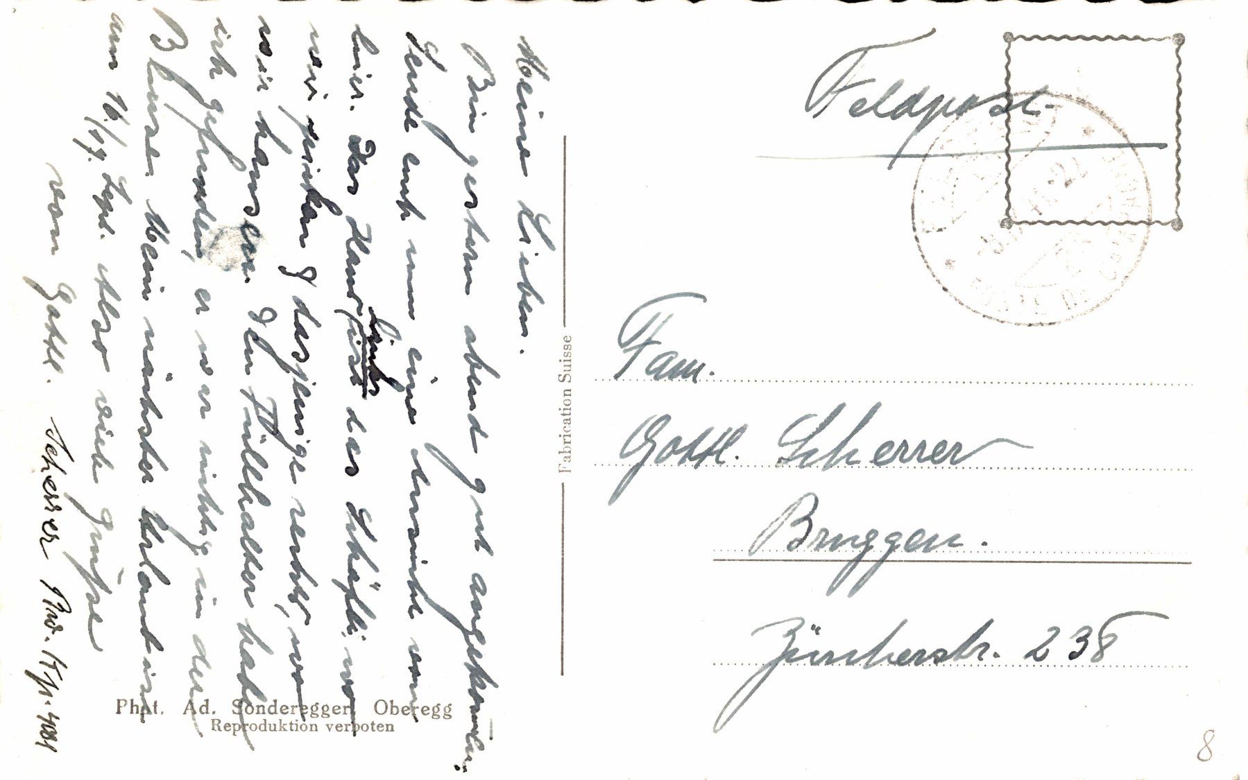 Cartoline postali: Landmark Oberegg (1000 m.ü.M.) – Usato da Bronschhofen venduto da Astore 1