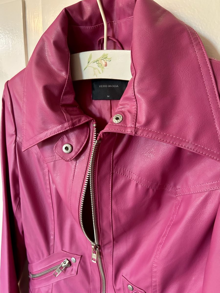 Vero Moda Giacche: Pink Vero Moda Faux Leather Jacket M – Nuovo (secondo la descrizione) da Zürich venduto da Mistral61 3