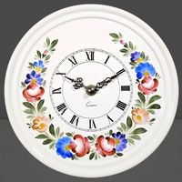 🌸 Handbemalte Blumenuhr aus Österreich – Shabby Chic! 🕰️