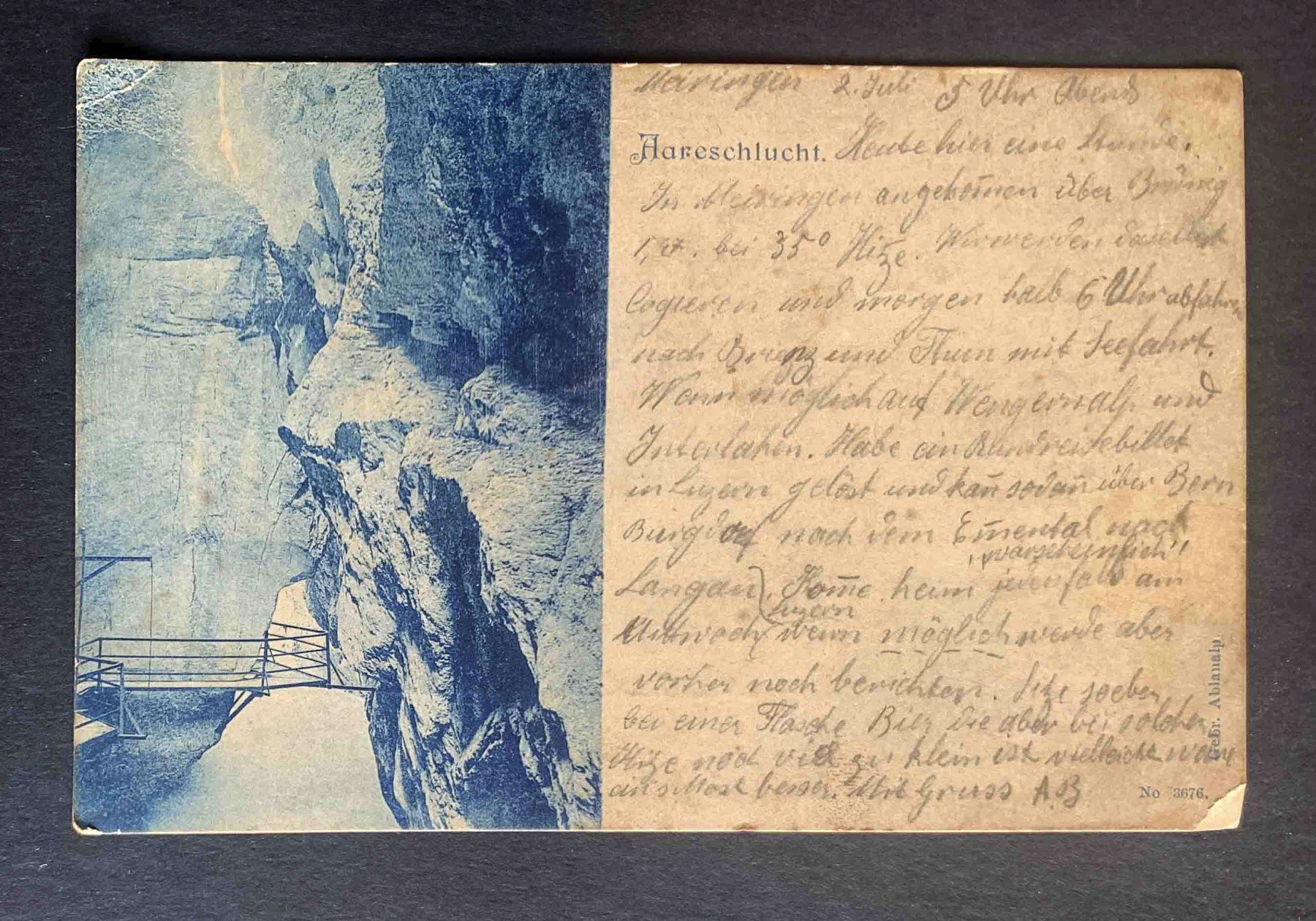 Cartoline postali: AK Aareschlucht – Usato da Goldau venduto da artelier1
