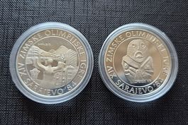2 x 250Dinar Jugoslawien OLYMPIADE SARAJEVO 1984