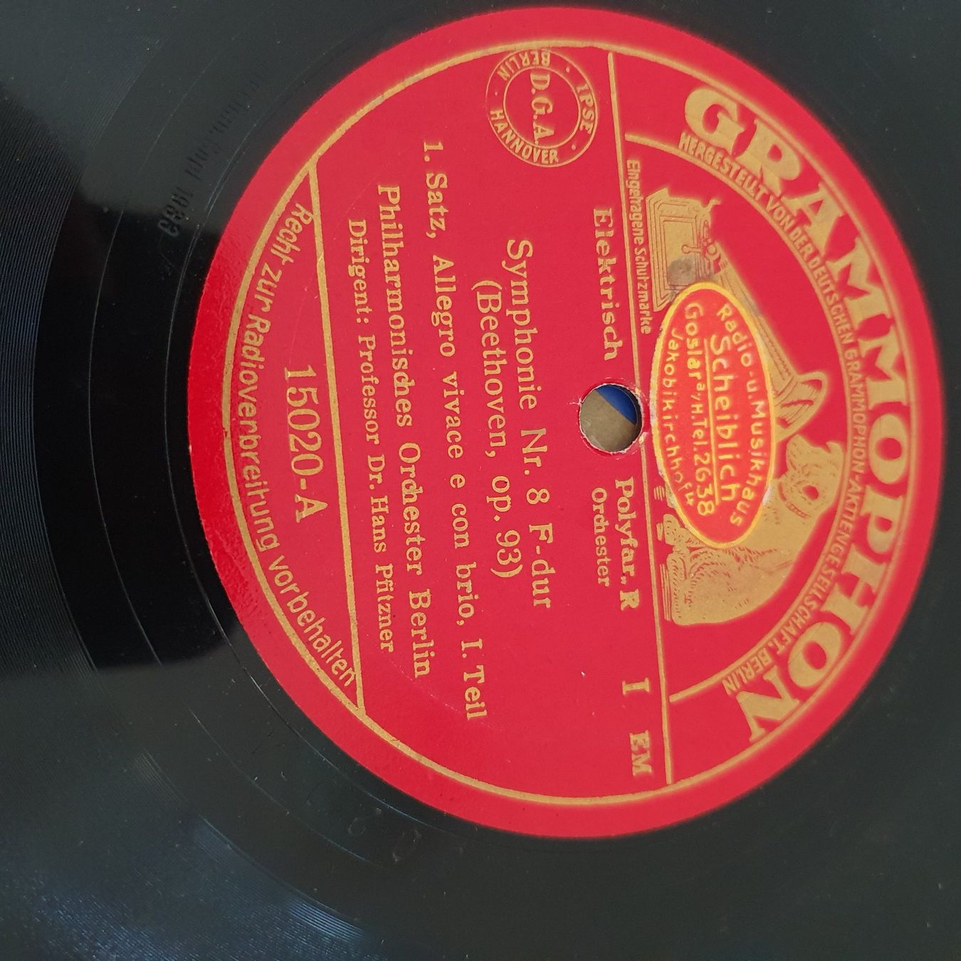 Schallplatten: Schellackplatte Beethoven op. 93 – Gebraucht aus Chur von BettinaOlczyk 1