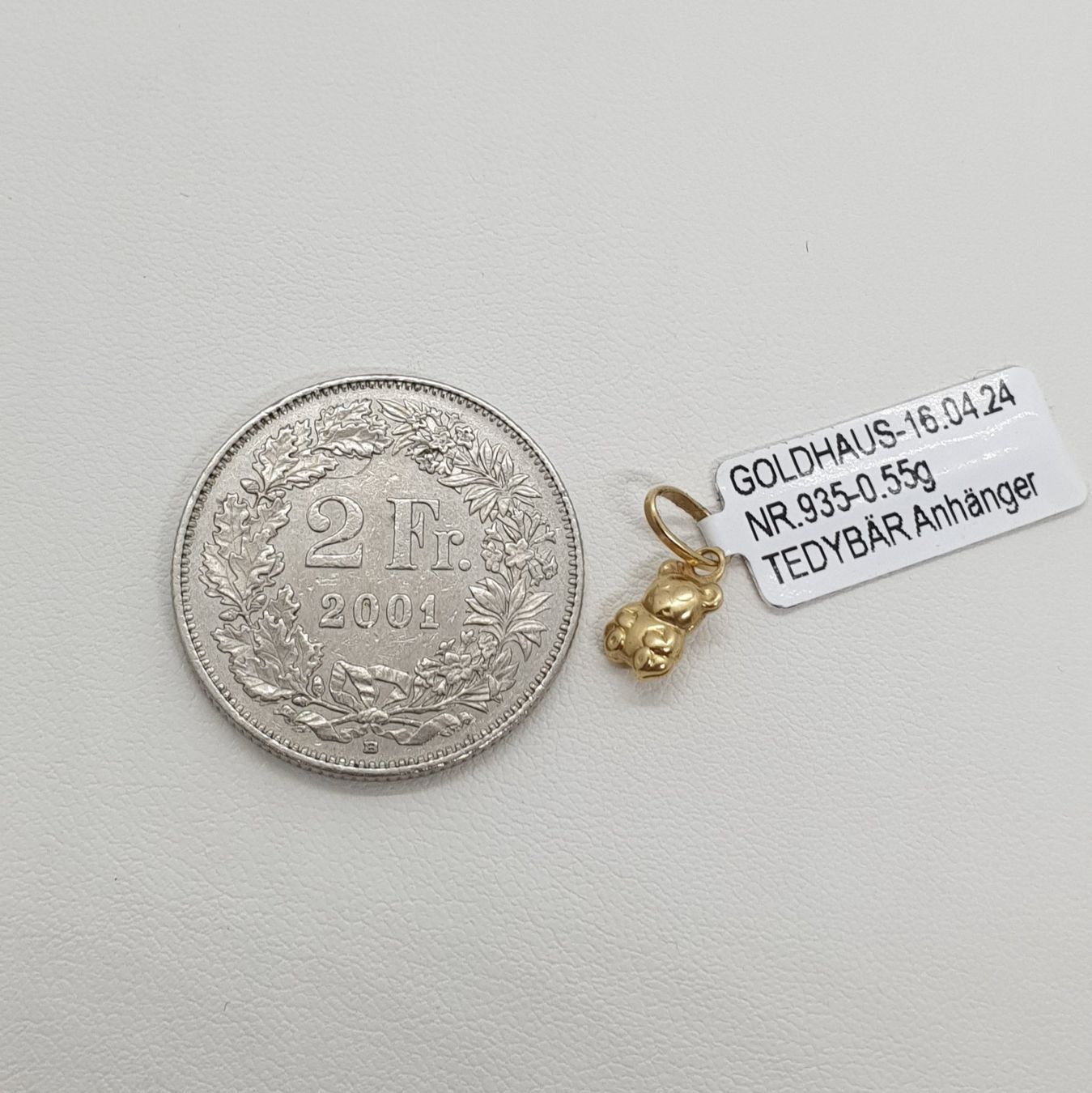Ciondoli: Echt 18K Gold - Teddybär Anhänger – Usato da Luzern venduto da Luzern-Goldhaus 3
