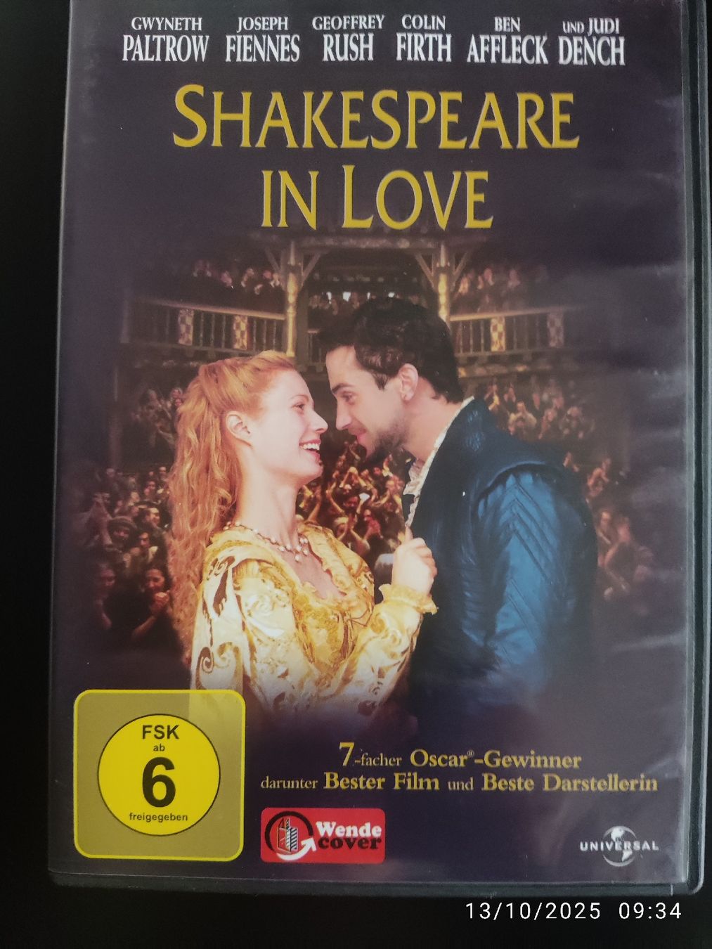 Alle DVDs: Shakespeare In Love – Gebraucht aus Basel von Alacant