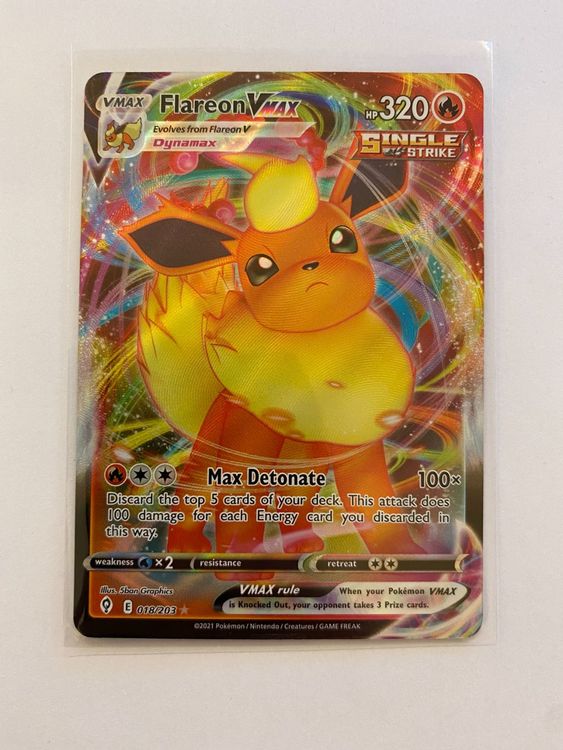 Pokemon Flareon VMax 018/203 Evolving Skies EN | Kaufen Auf Ricardo