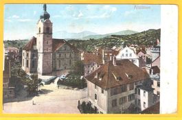 23.9.1909 Flugbildlitho Altstätten Dorf