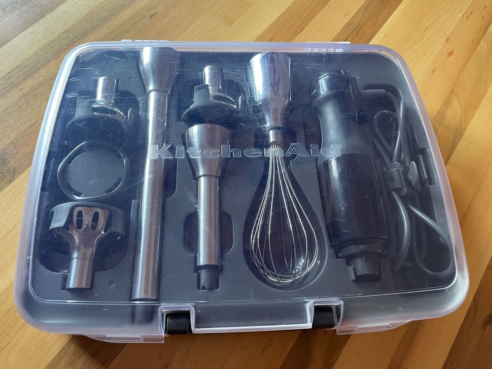 KitchenAid 5KHM5110BWH Stabmixer – 5 Geschwindigkeiten, Weiß, Mit Kunststoffgehäuse