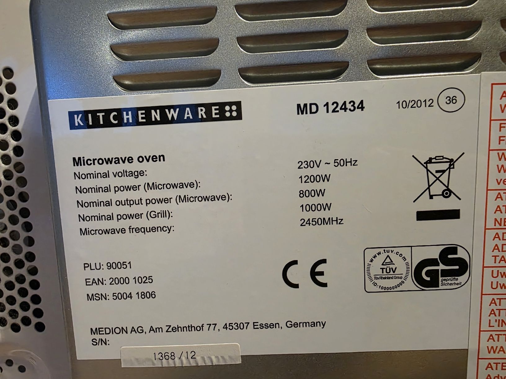 Elettrodomestici da cucina: Kitchenware Mikrowelle MD  - Top Zustand! – Usato da Ennetbühl venduto da japtec 2