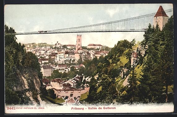 Cartoline postali: AK Fribourg, Vallée de Gotteron – Usato da Berlin venduto da bartko-reher