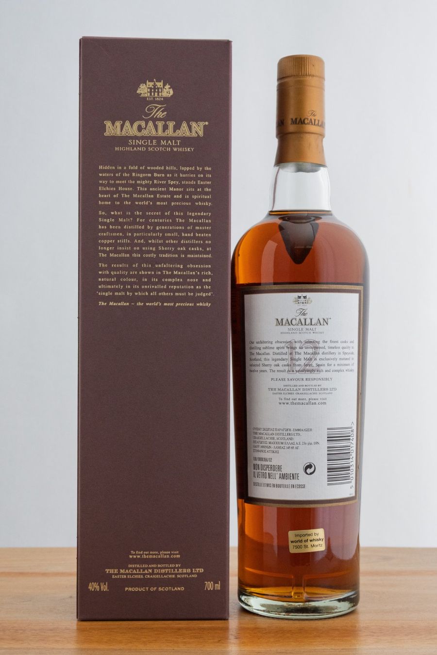 Macallan Bevande alcoliche: Macallan - 12Y - Old Bottling – Nuovo e nell'imballaggio originale da Zofingen venduto da maltpoint 1