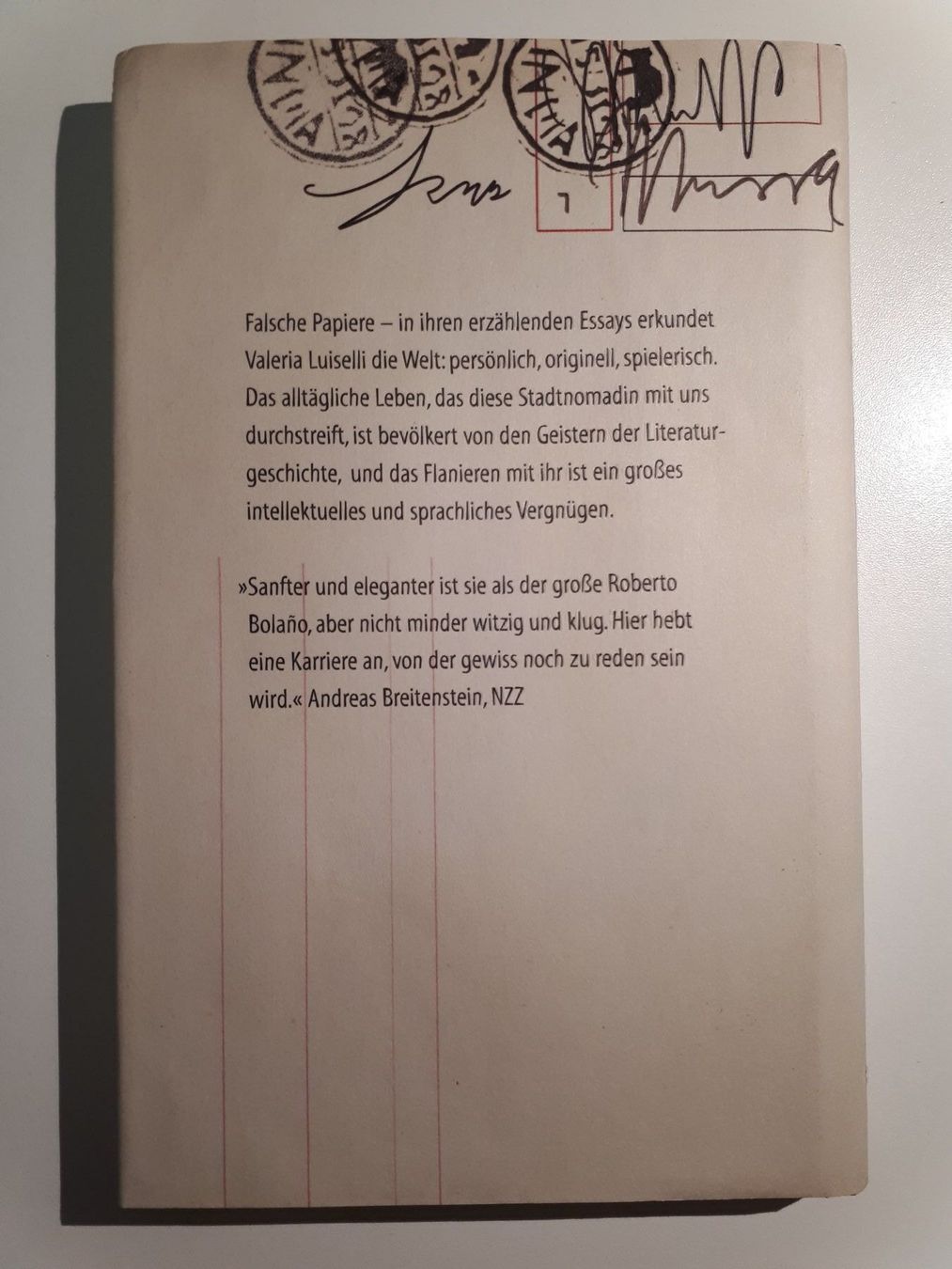 Libri: Valeria Luiselli: Falsche Papiere – Usato da Dietikon venduto da Buchantiqdietikon 1