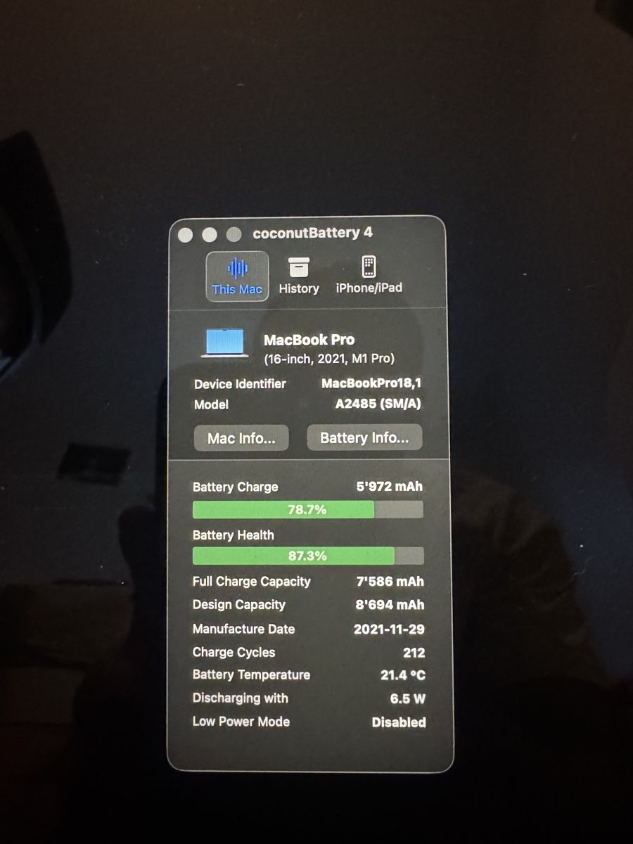 Apple Portables: Macbook pro 16 m1 pro 512gb – D'occasion à Neuchatel par Baybukalemun 3