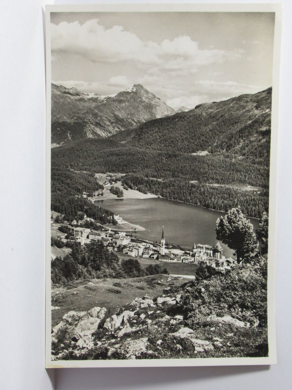 Ansichtskarten: St. Moritz - Dorf  1957 – Gebraucht aus Grenchen von Bluemchen1900