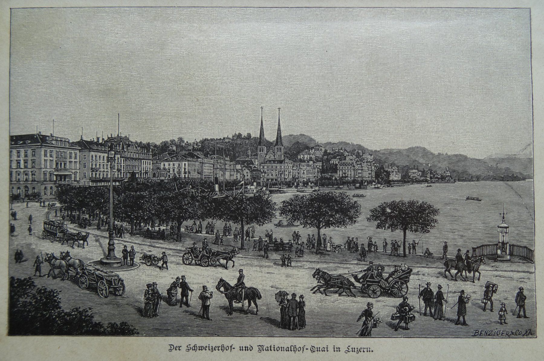 Ansichtskarten: Luzern  Xylographie von 1907 – Gebraucht aus Safnern von Wstussi
