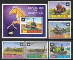 Obervolta Serie 557 - 561 + Block 32 Eisenbahn ** 28.2.1975