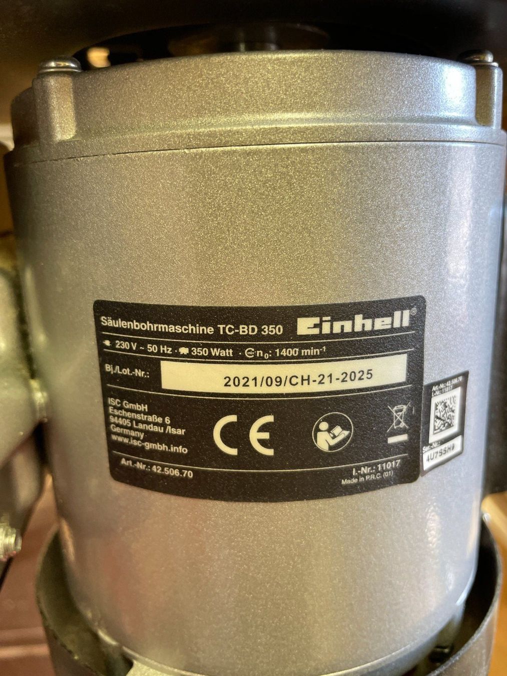 Einhell Trapani: Einhell Säulenbohrmaschine TC-BD 350 – Usato da Ennetmoos venduto da -Spiess- 3